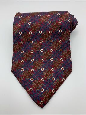 Christian Dior Vintage Monsieur Silk Geometric Tie